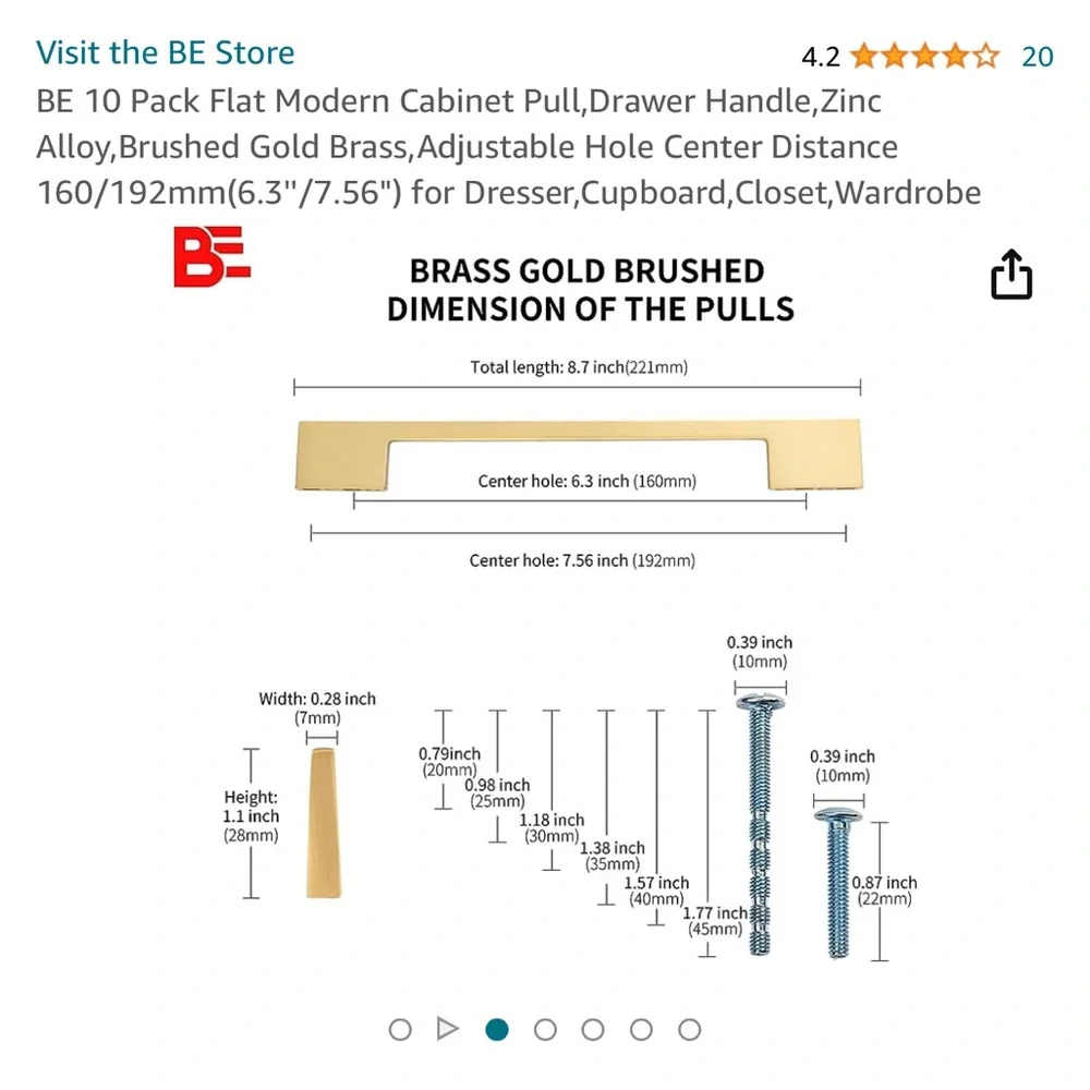 10 Pack Flat Modern Cabinet Drawer. See Pictures. They are sleek and Beautiful